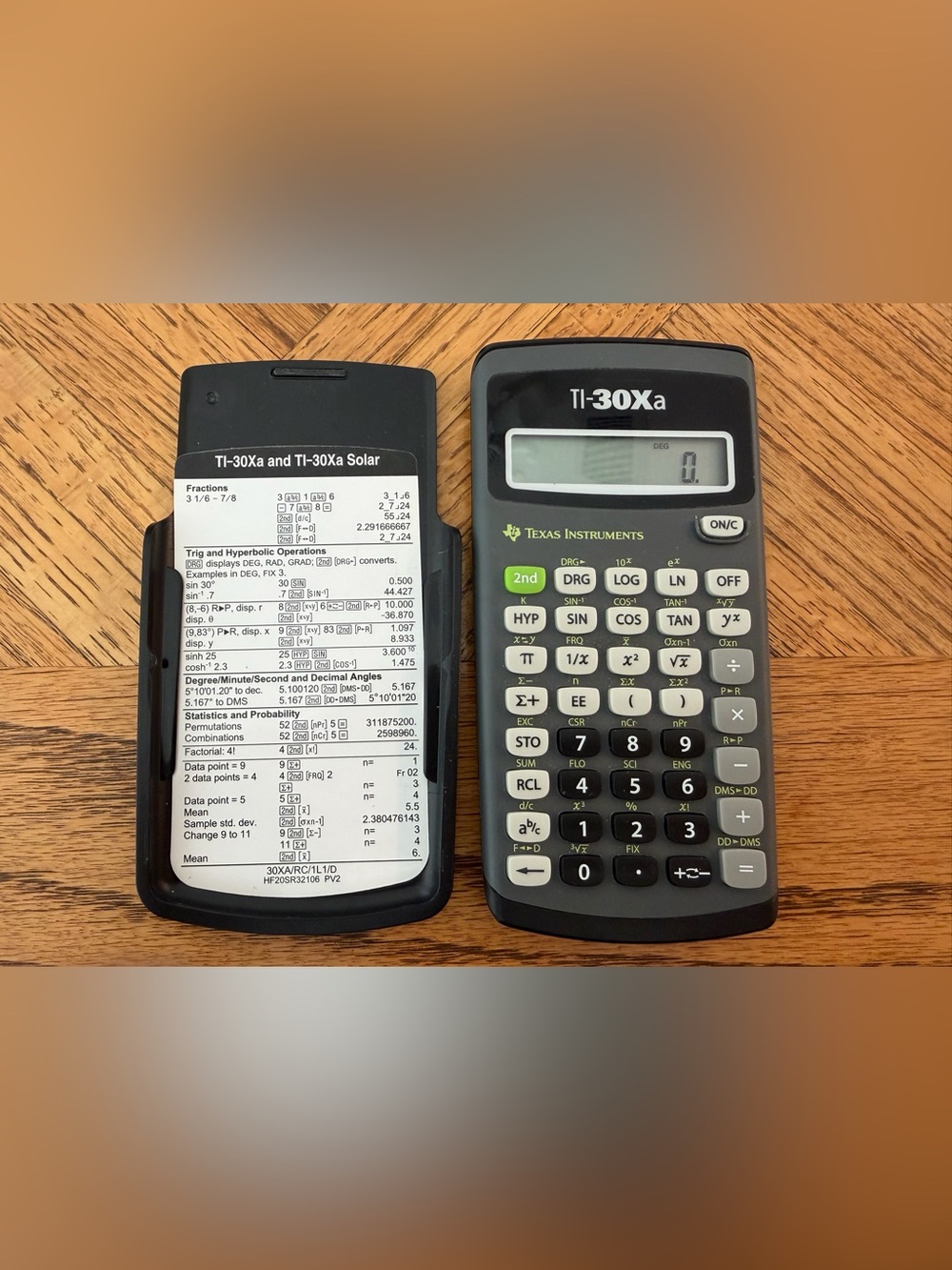 Texas Instruments Black and Green TI-30Xa Scientific Calculator